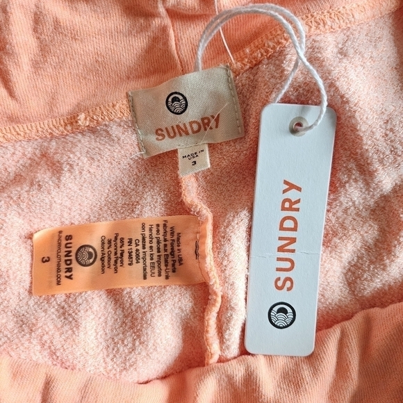 New Sundry Heart Neon Orange Jogger Sweatpants NWT 3/Large - Picture 9 of 10